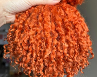 最高級オーガニックキャロットティーズウォーターモヘアロックス – 植毛用ドールヘア、ドール用品