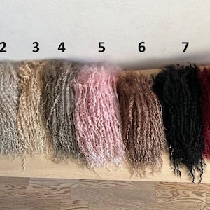 Hand dyed VERY long Teeswater Locks 10-12" long, 60g ( 2.11 oz) for doll hair / reroot /  blythe / OOAK/ reborn /