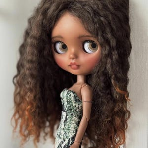 Organic washed and blaeched mohair for doll hair 10-12" long / Teeswater fleece image 12