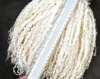 オーガニックモヘア人形用ヘア：手洗い済みティーズウォーターフリース、10～12インチ