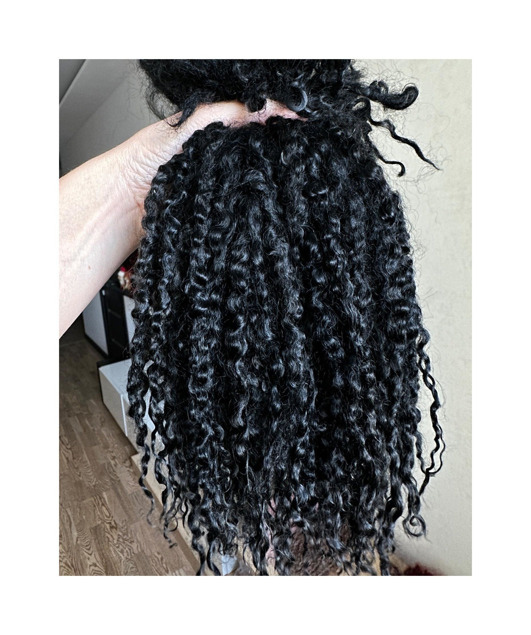 Black Teeswater Locks: 10-12" Doll Hair, Rerooting Fiber