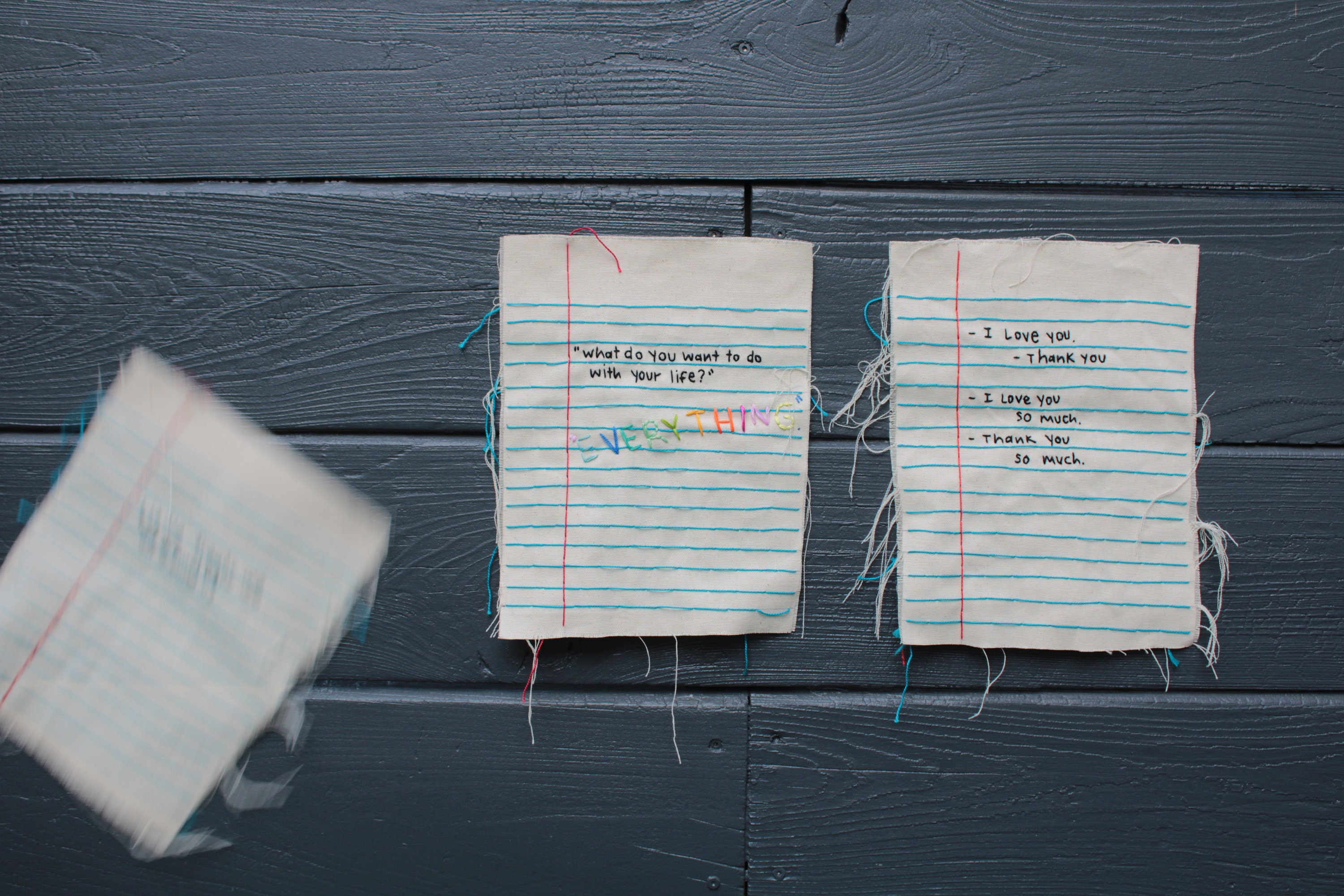 Custom Embroidered Wall Art Notebook Page - Etsy