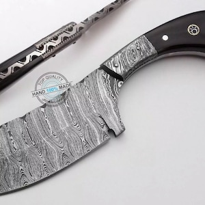 8.75&quot; Custom Handmade Damascus Steel, Cleaver knife (2119) Chef knife, Gift for father, Handmade gift, Boyfriend gift, Anniversary gift