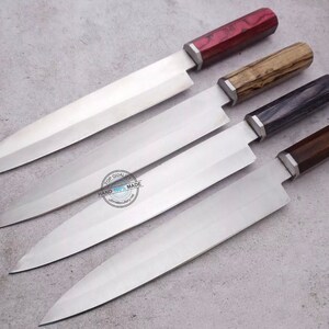 Lot of 4 pcs! 15.00&quot; Custom Handmade steel chef Knife, kitchen set (2165) Gift for husband, Mens gift, Anniversary gift, Gift for father