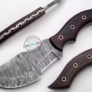 10.00" Custom Handmade Damascus Steel Tracker knife (917-2) Hunting knife, Birthday gift, Gift for father, Anniversary gift, wedding gift