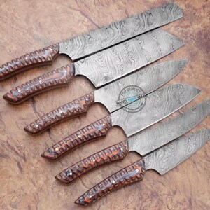 9.50&quot; to 13.50&quot; Custom Handmade Damascus Chef knife, Gift for kitchen, (2234) Anniversary gift, Gift for father, Handmade gift, Chef gift