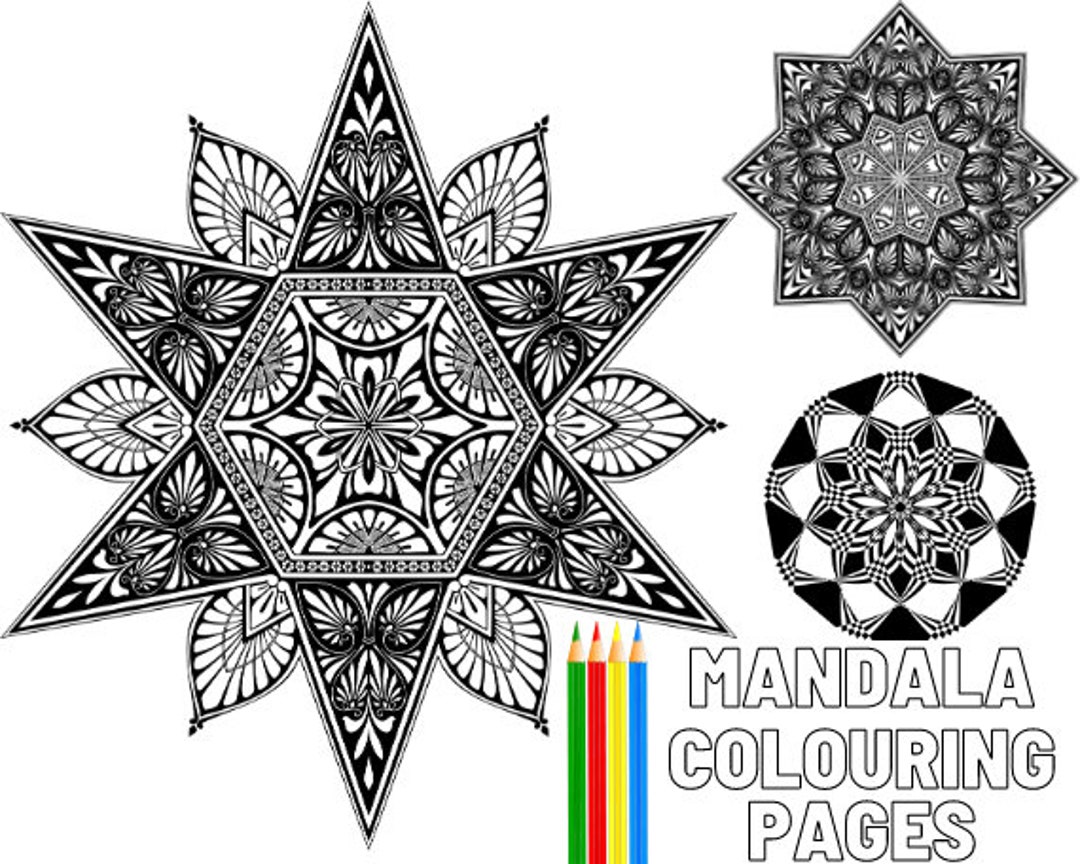 10 Mandala Coloring Pages,printable Coloring Pages,adult Coloring Book ...