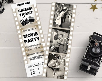 Film Reel Invitation Etsy