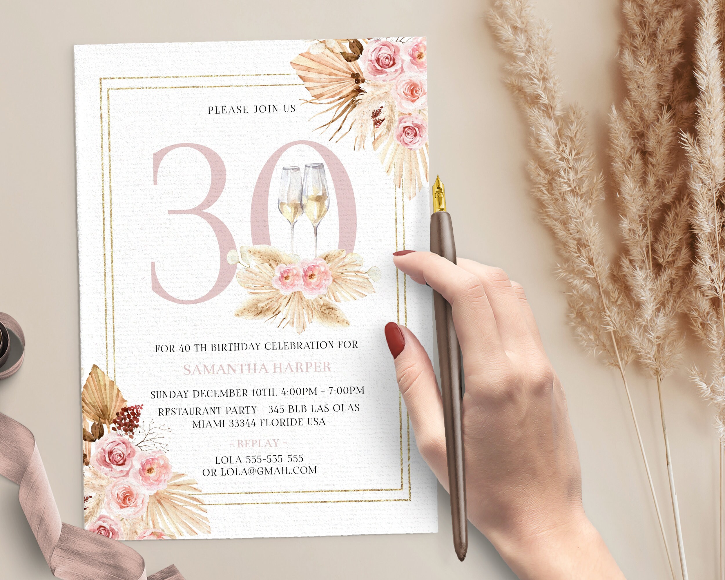 30th birthday invite thirty invitation 30th Birthday | Etsy