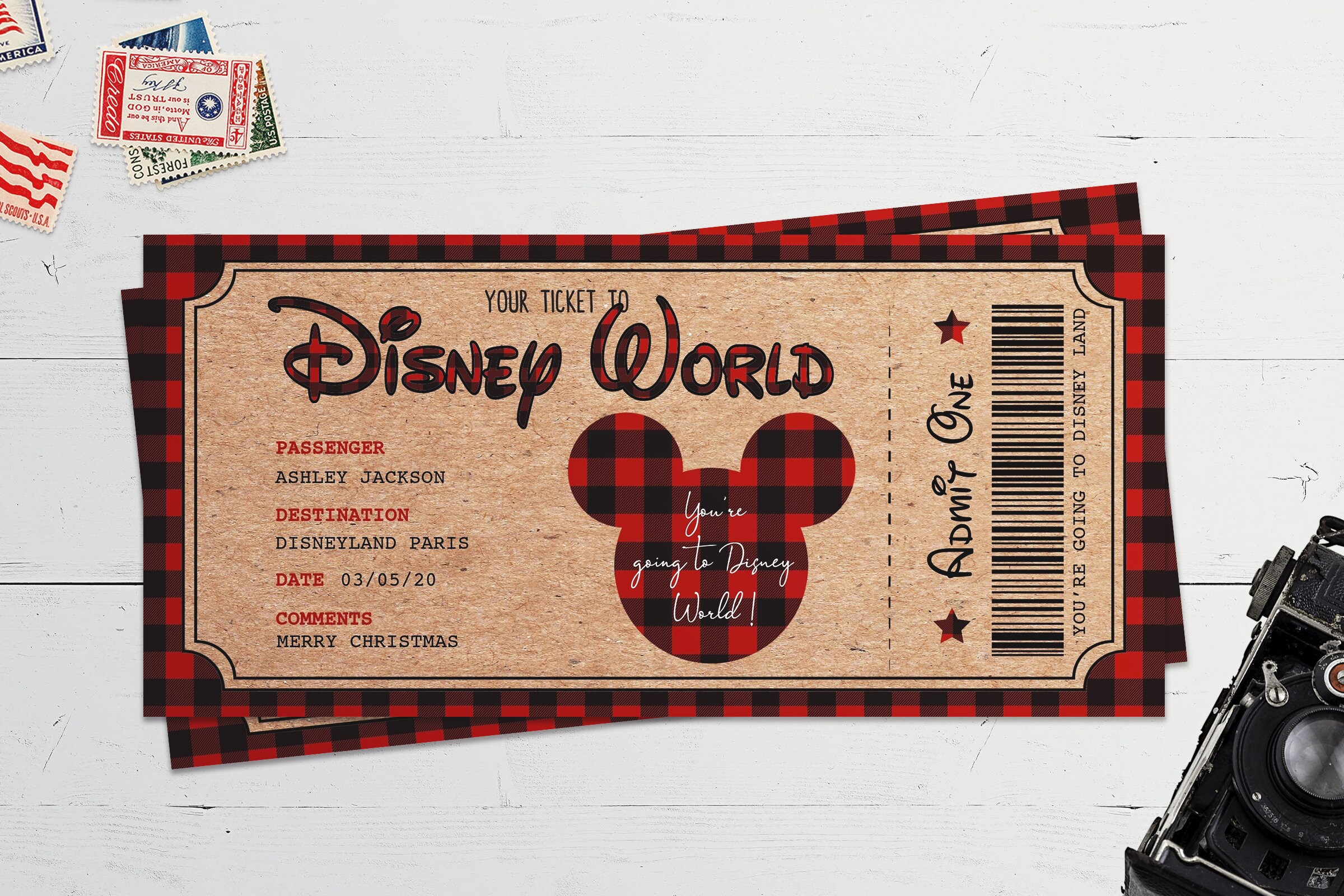 Carta Sorpresa Viaje A Disney En Español