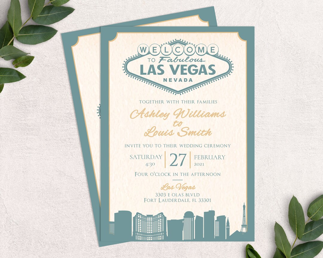 LAS VEGAS WEDDING Einladung Casino Hochzeit Las Vegas Etsy.de