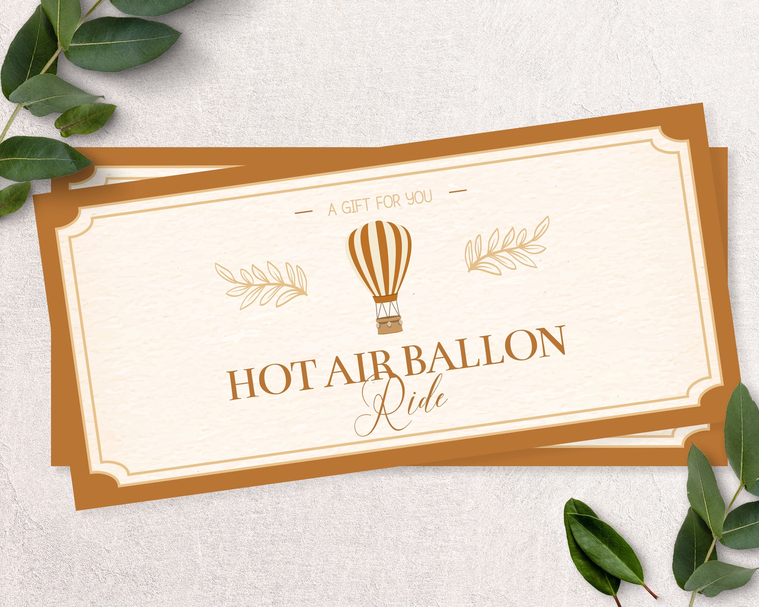HOT AIR BALLOON Ticket Birthday Gift Surprise Gift Custom Etsy UK
