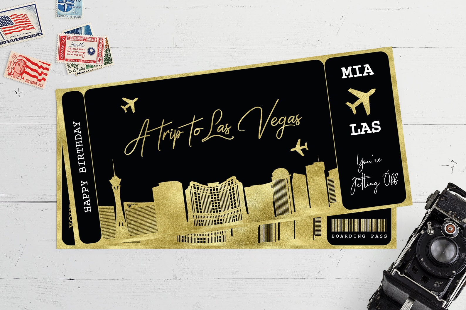 LAS VEGAS Boarding Pass Boarding Pass Template Surprise - Etsy UK