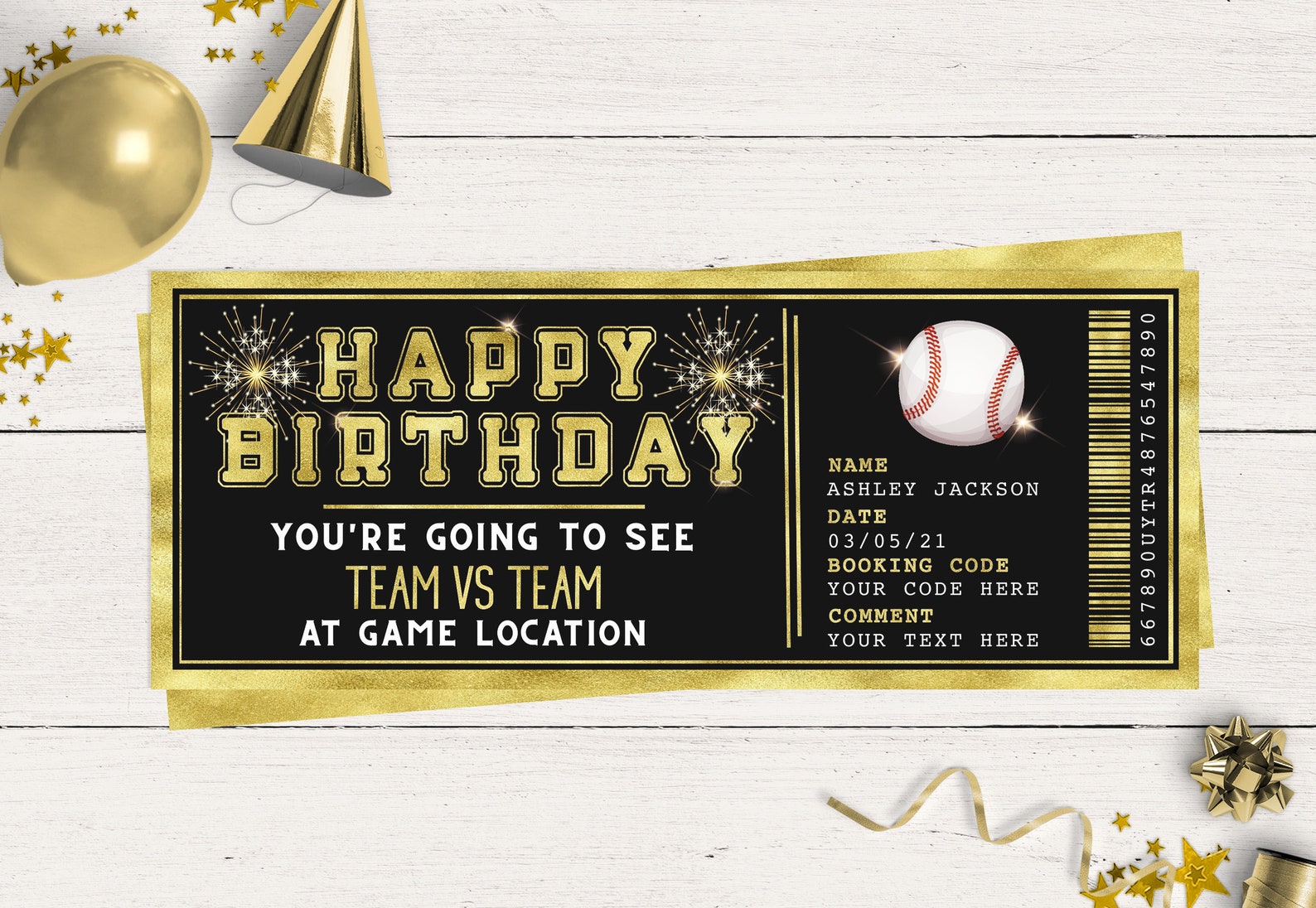 Baseball Ticket Birthday Gift Surprise Ticket to Baseball Etsy Canada