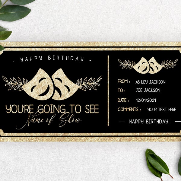 Theater Certificate - Etsy