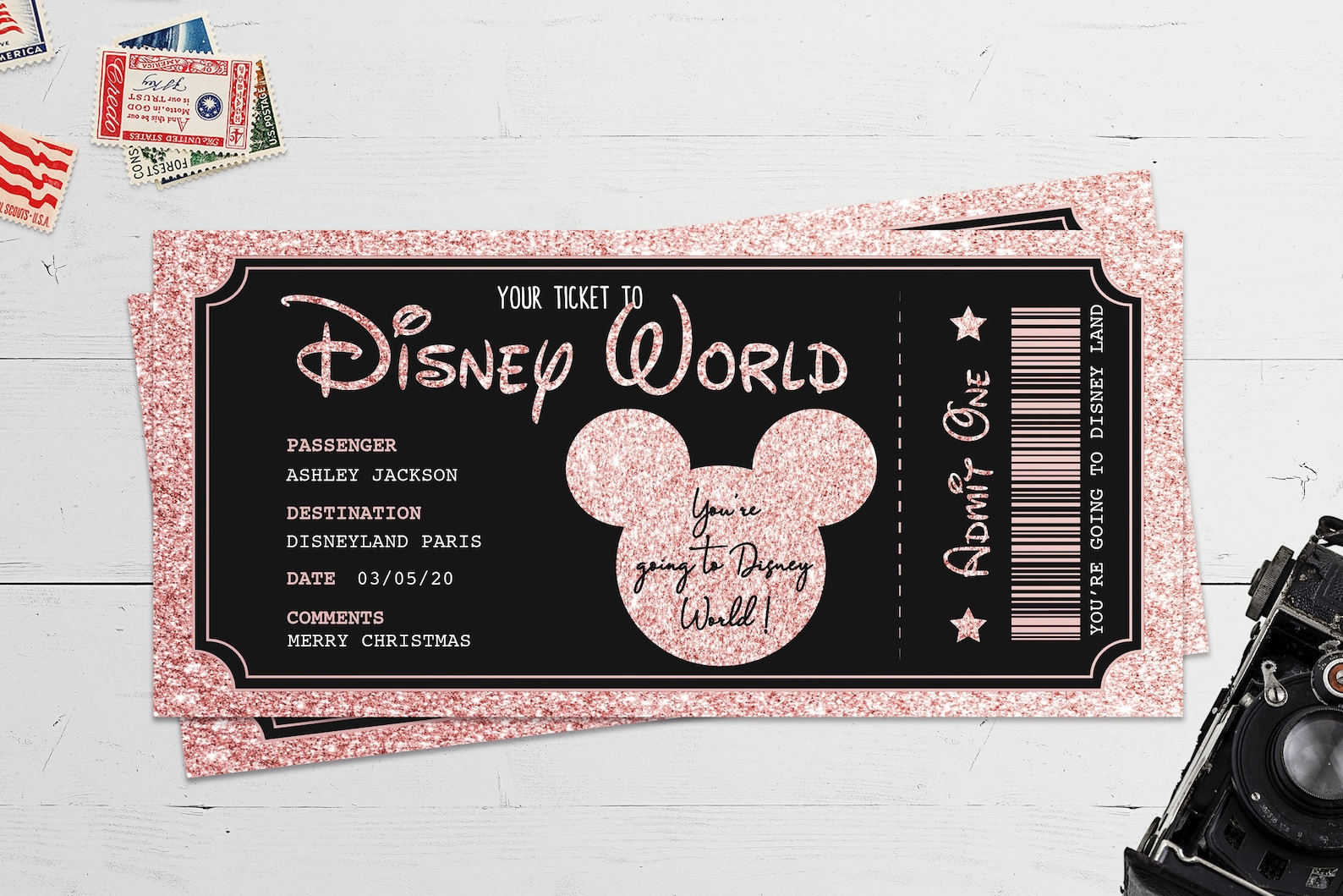 Disney ReiseTickets Überraschung Disney Reise DisneyLand Etsy