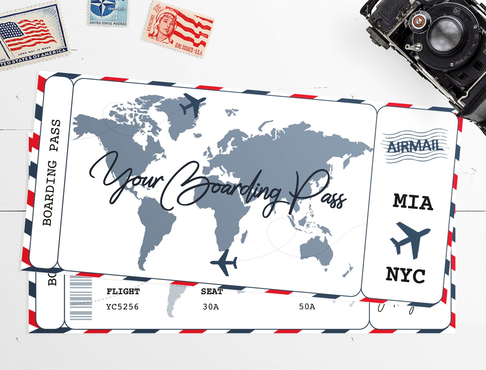 Pacchetto per annunciare un viaggio a sorpresa carta - Etsy Italia