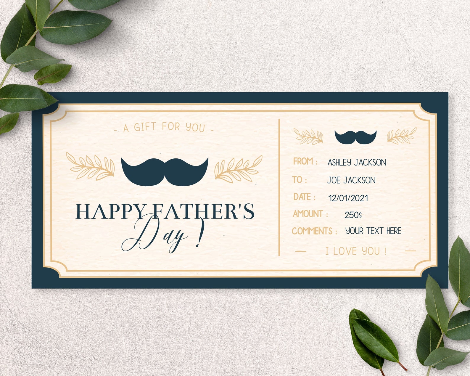 FATHER'S DAY GIFT ticket Custom Gift ticket surprise | Etsy