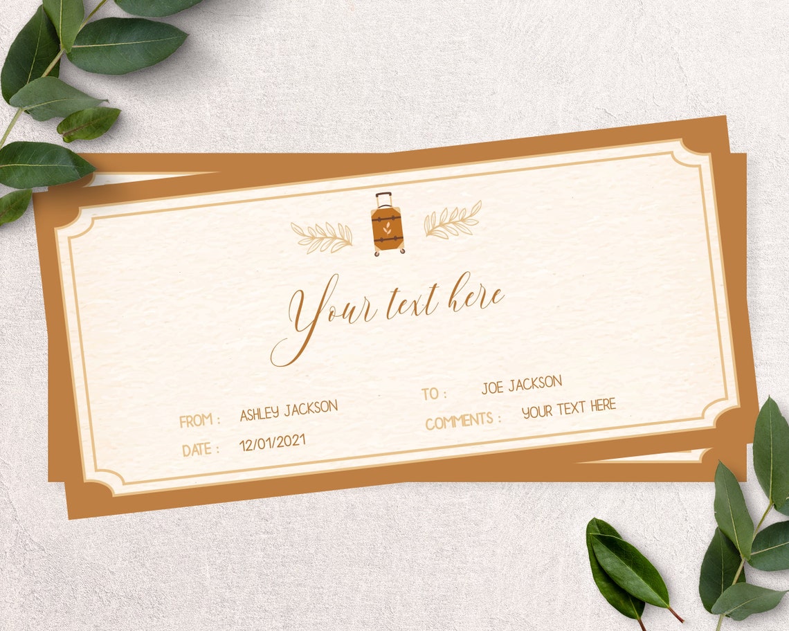 HOTEL RESERVATION GIFT Ticket Birthday Gift Birthday Gift Etsy UK