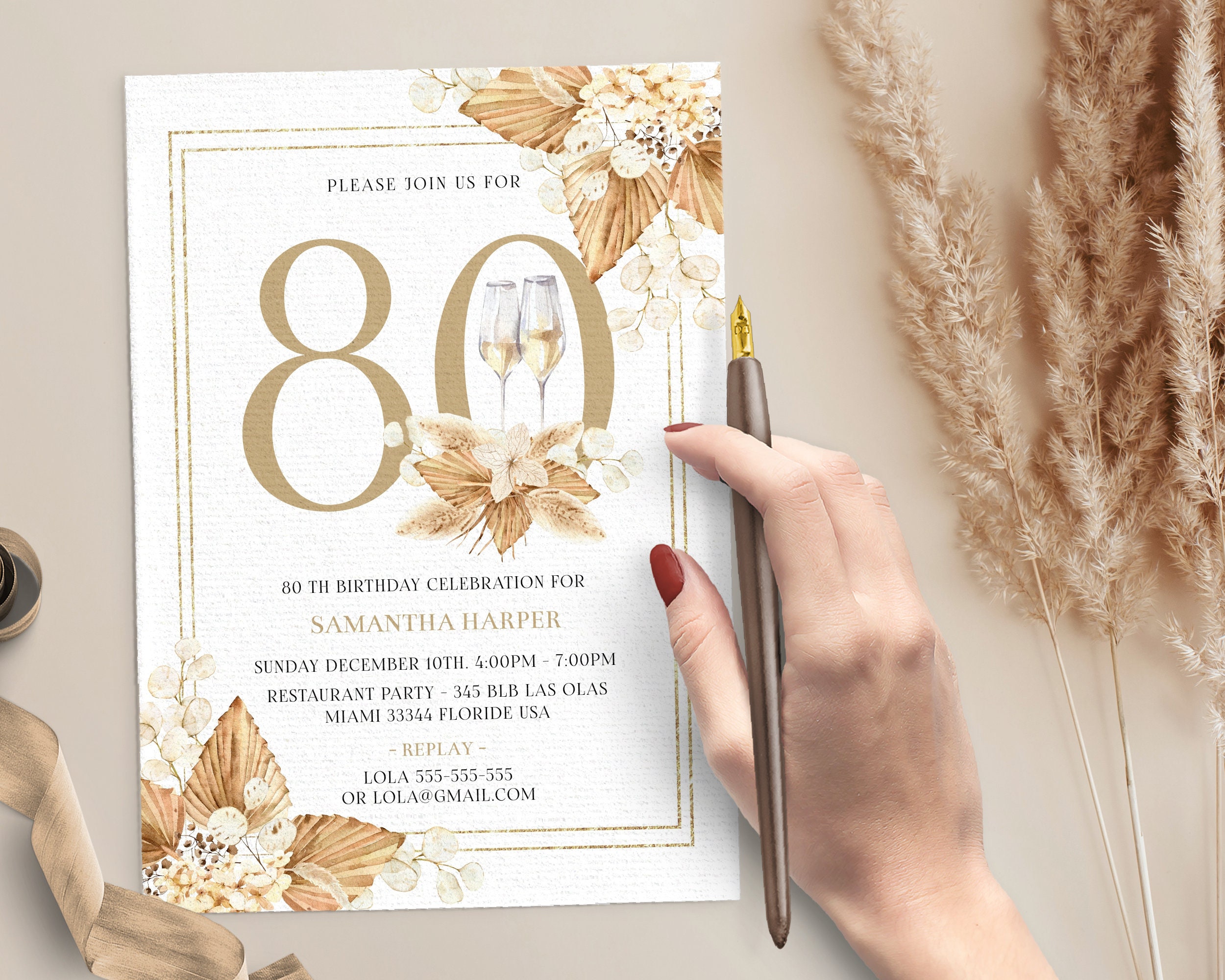 80th-birthday-party-invitation-80th-birthday-invitation-etsy