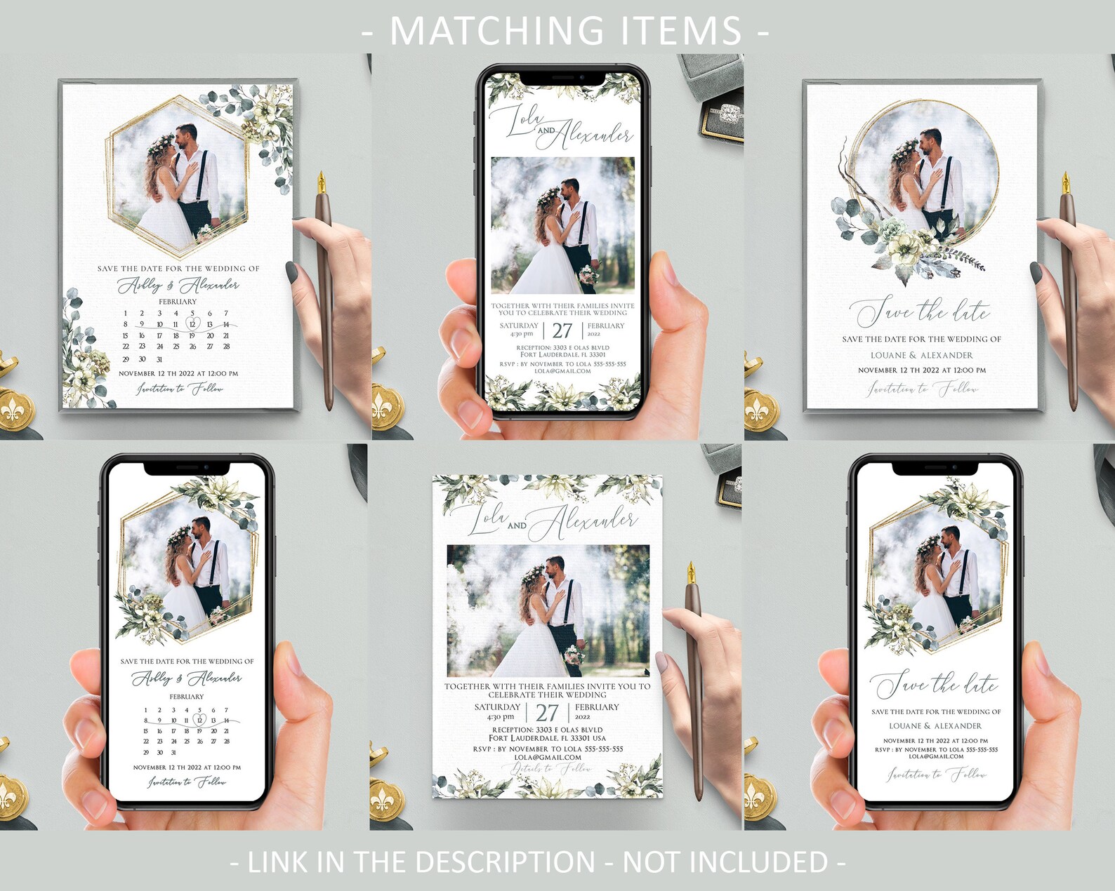 Wedding digital invitation floral Wedding digital invitation | Etsy