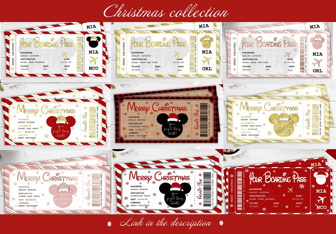 Disney Trip Tickets Surprise Disney Trip DisneyLand Etsy