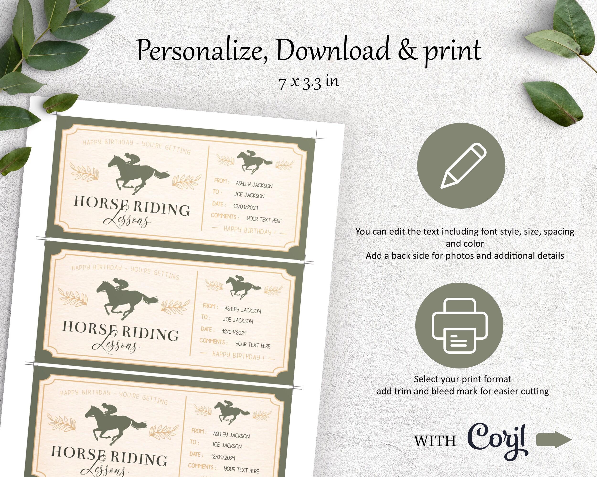 HORSE RIDING VOUCHER Surprise vacation trip gift Experience Etsy