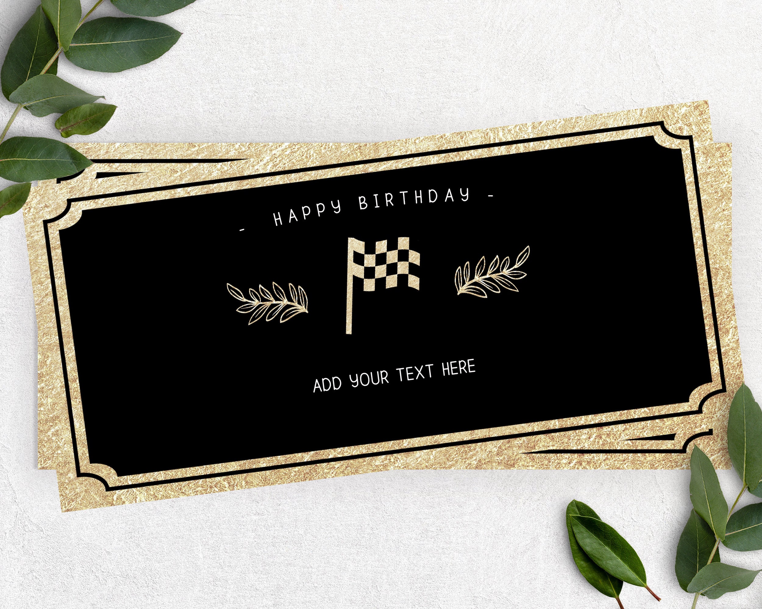 Racing Car Gift Voucher Editable Voucher Happy Birthday Etsy
