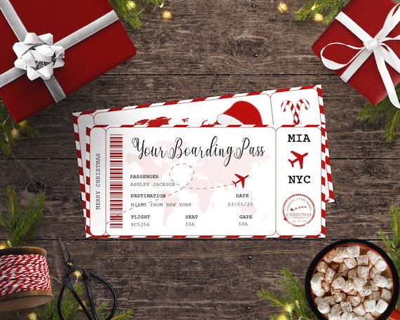 graduado Inútil puenting BOARDING PASS regalo de Navidad billete de vacaciones vuelo - Etsy México