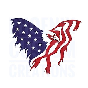 American Eagle Flag Car Window Decals