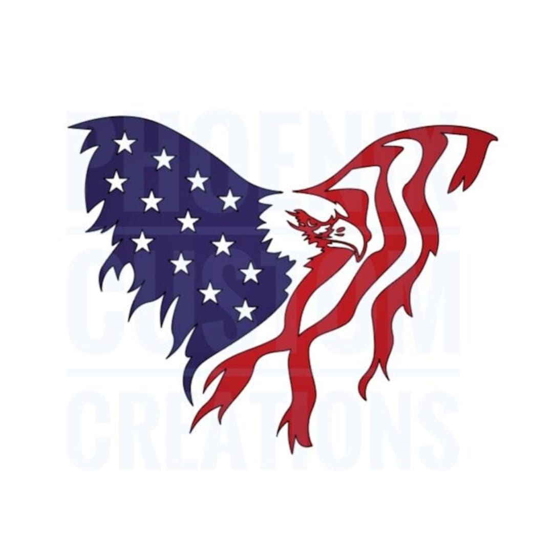 American Eagle Flag Car Window Decals Etsy