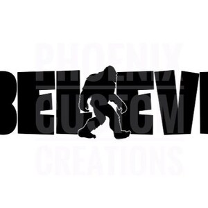 Believe (Sasquatch) Car Window Decal