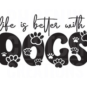 Life Is Better With Dogs Car Window Decal