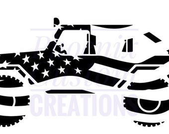 American Flag Jeep Car Window Decal