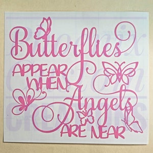 Butterflies Appear When Angels Are Near Car Window Decal