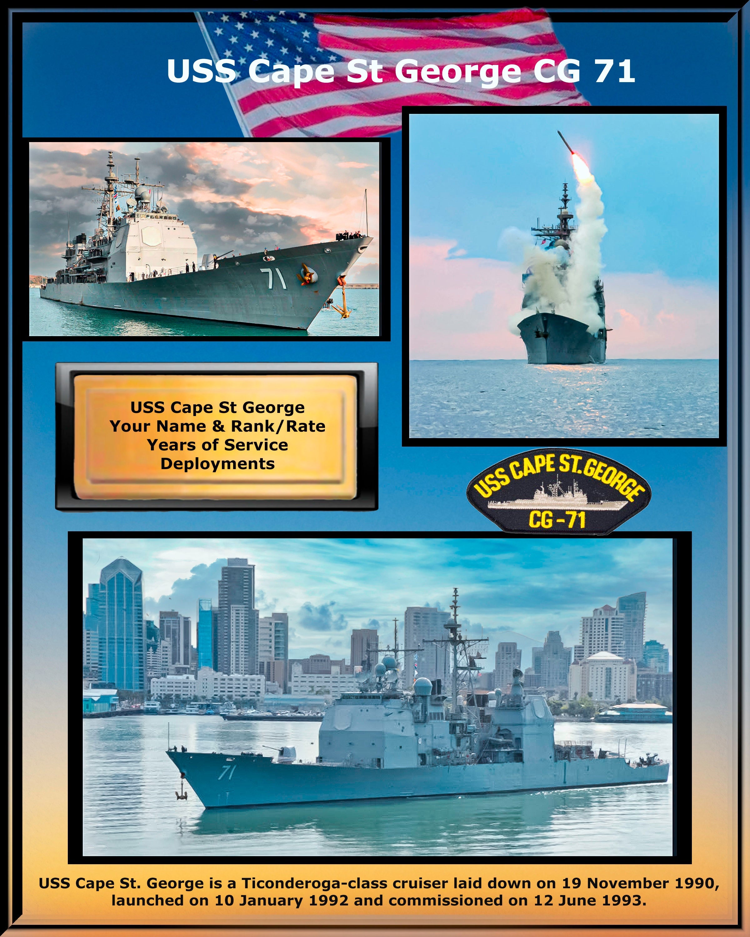 USS BRUMBY FF 1044 Street Sign us navy ship veteran sailor gift 