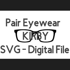 Fichier SVG paire de lunettes - KIRBY
