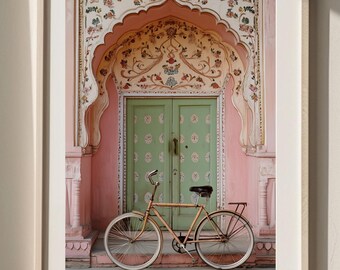 Moroccan Wall Art Poster Architecture Art Travel Poster Middle Eastern Arabic Art Poster Digital Download Home Decor Indian Wall Art