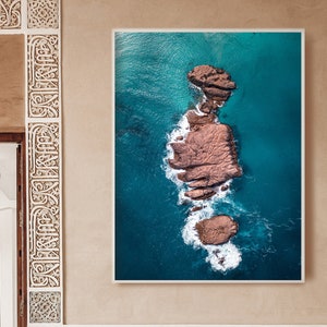 Wall Art Poster Photography Travel Poster Australia Coastal Print Aerial View Beach Ocean Photo Print Wall Art Printable Home Office Decor