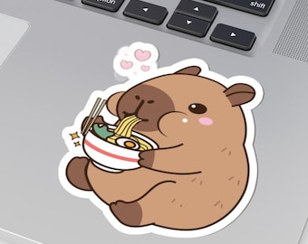 Capybara Stickers Cute Animal Stickers Kawaii Stickers Childrens Stickers Animal Lover Gift Laptop Sticker Kawaii Gifts Capybara Gifts