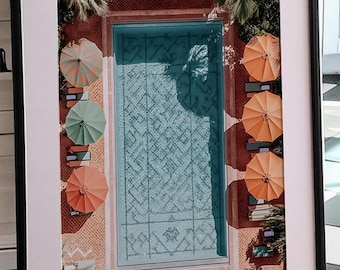 Architectural Travel Poster Moroccan Artwork Vintage Middle Eastern Arabian Art Poster Digital Download Home Decor Wall Art Hangings