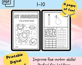 Number Recognition Worksheet Math Homeschool Worksheet Preschool Math Fine Motor Worksheet Kinder Worksheet Number Toddler Learning Activity