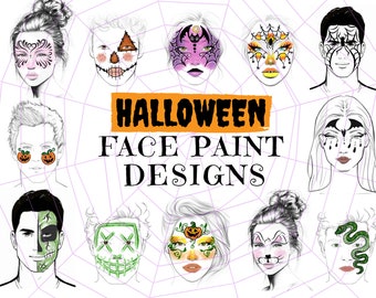 5 Pcs Face Paint Stencils 40 SPlit Cake Face Paints Unicorn Face Painting  kit