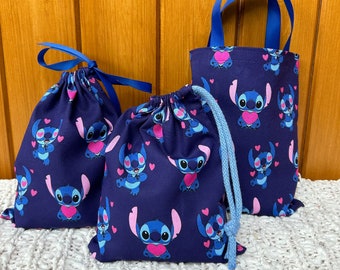 Handmade Stitch Cotton Party Bags: Reusable Keepsake. UK made.