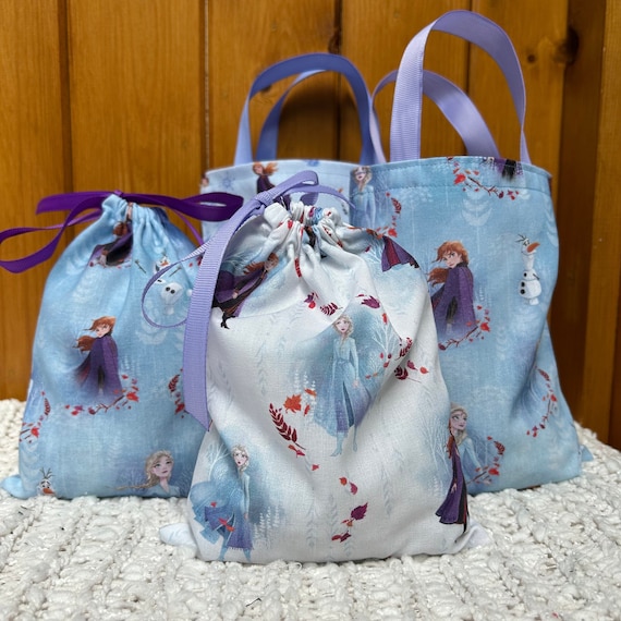 Handmade Frozen Party Bags:  Washable Cotton Keepsake
