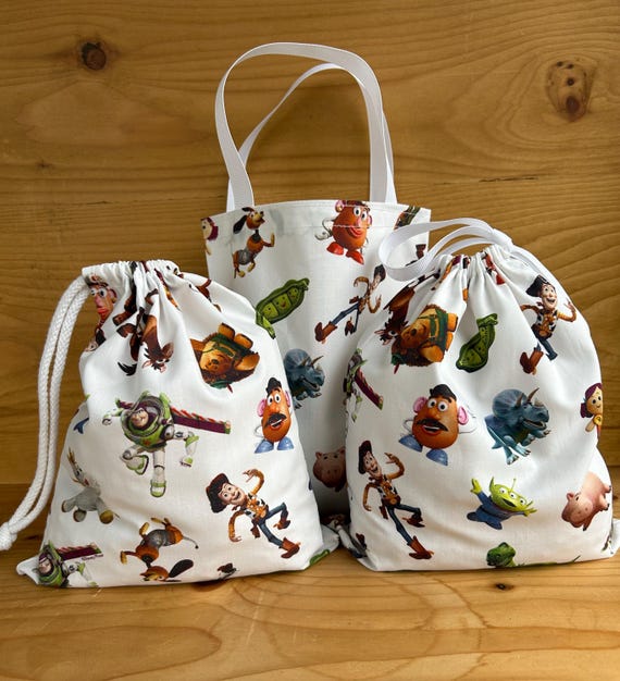 Handmade Toy Story Party Bags: Reusable Cotton Keepsake