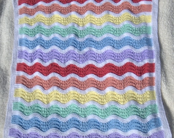 Rainbow Baby Blanket FABRIQUÉ SUR COMMANDE