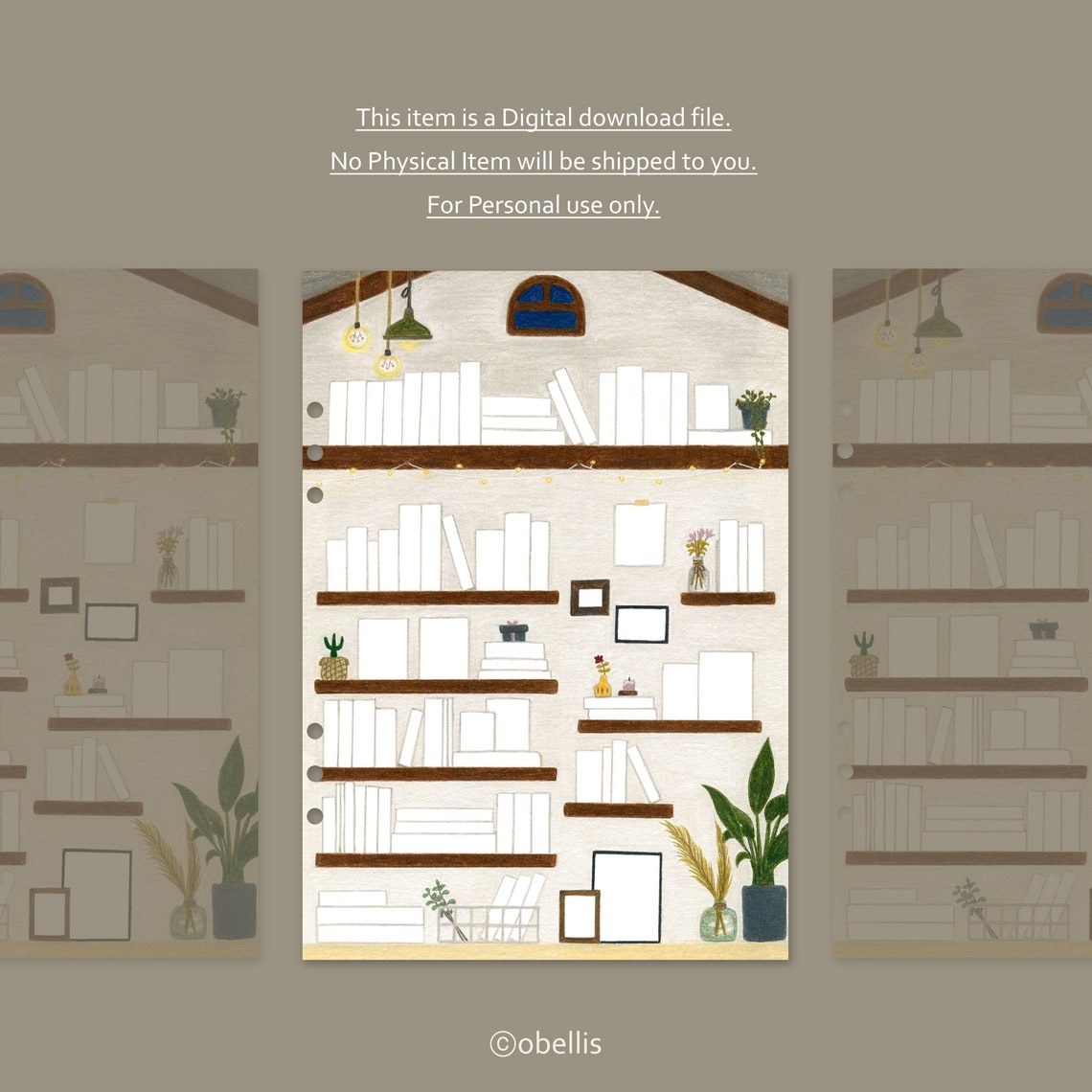 My Bookshelf Reading Tracker PrintableColoredBook list Book Etsy