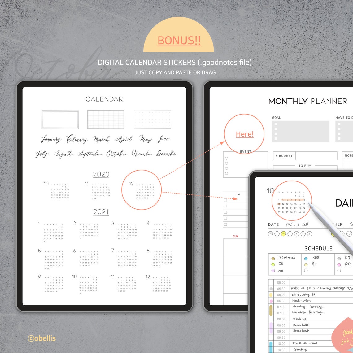 5AM Monthly Daily Planner Digital Half Hour Weekly Monthly Etsy