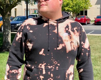 bleached nike hoodie